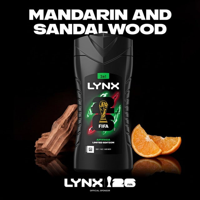 Lynx Africa shower gel 225ml, UK version