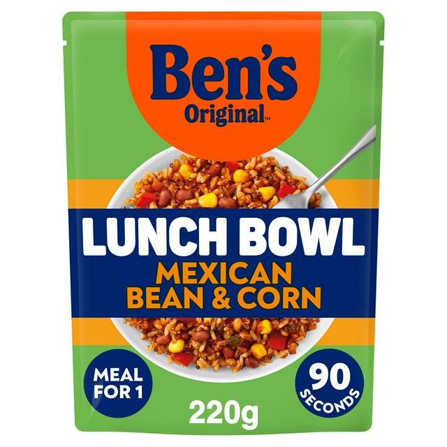 Bens Original Lunch Bowl Mexican Style Beans Corns Wholegrain Rice 220g