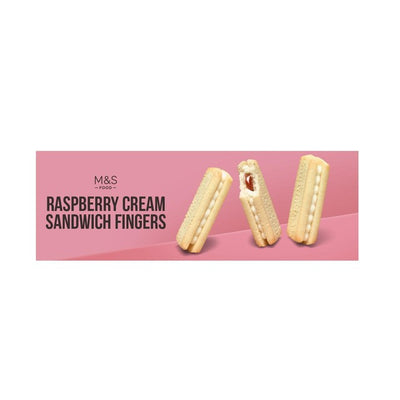 M&S M&S Raspberry Cream Sandwich Fingers Biscuits 2 x 150g- Buy online at McGrocer