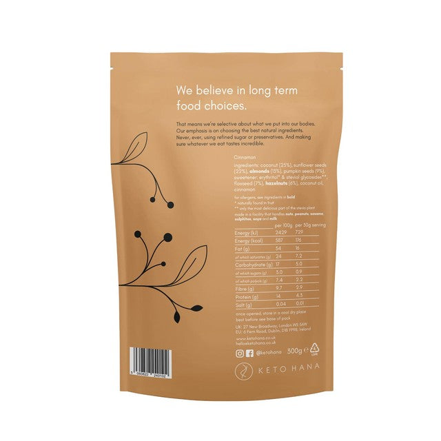 Keto Hana Cinnamon Granola 300g, UK version