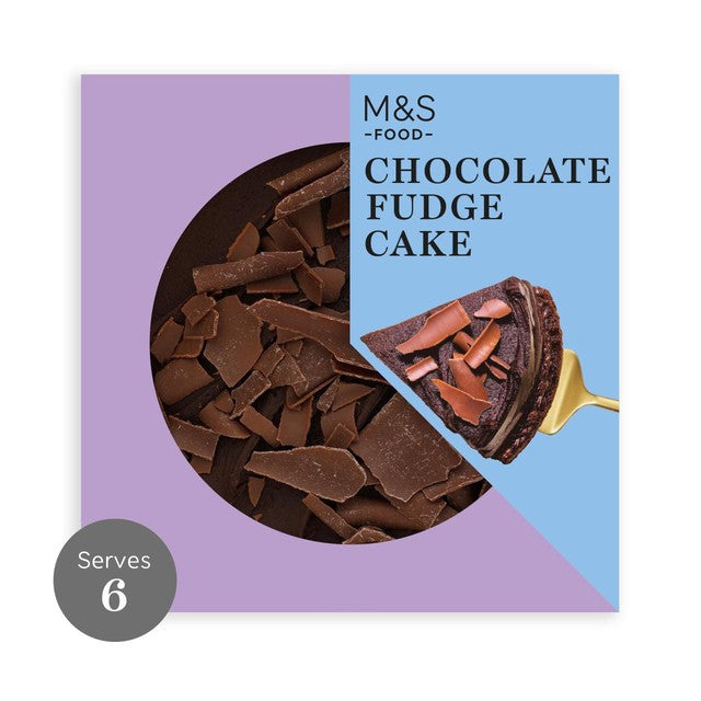 M&S Chocolate Fudge Cake 425g, imported from the UK