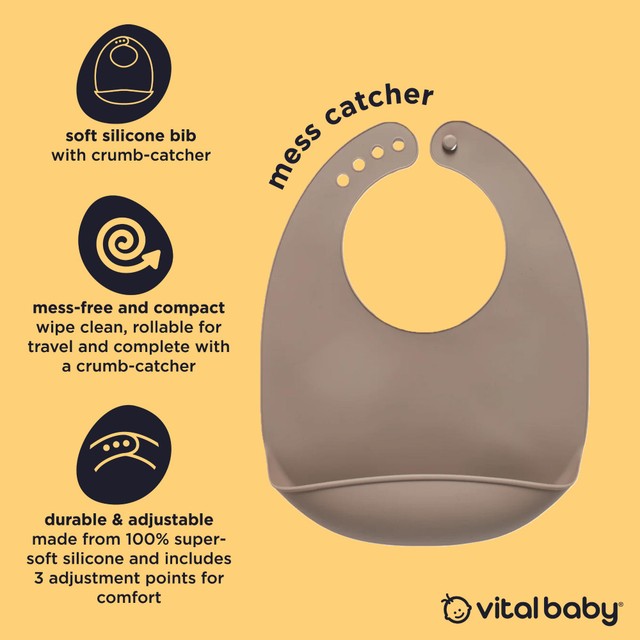 Vital Baby Nourish Bib natural stone 27x21cm (British brand)