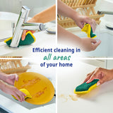 Spontex Flex & Wash microfibre sponge scourers, imported from the UK