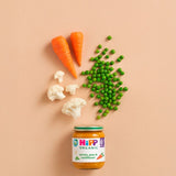 HiPP Organic carrots, peas & cauliflower baby food jar 125g, UK version