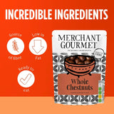 Merchant Gourmet whole chestnuts 180g, imported from the UK