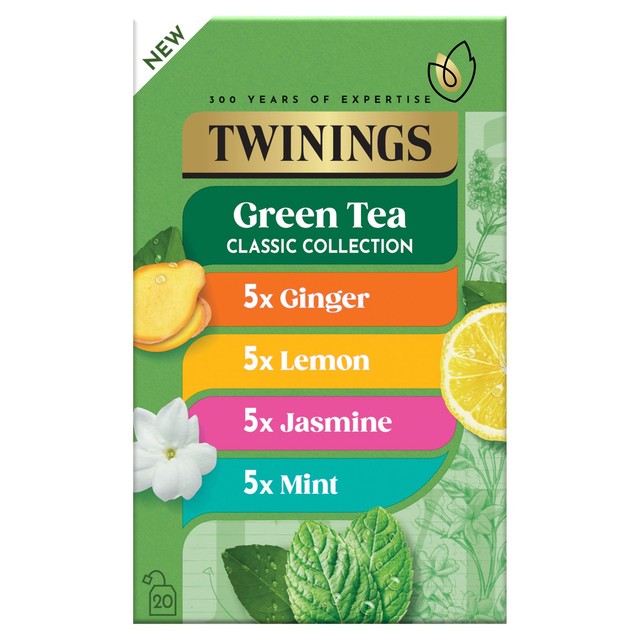 Twinings Green Classic Collection selection box of green teas, imported from the UK