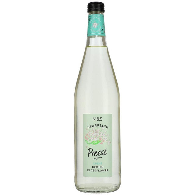 M&S Sparkling Light Elderflower Presse 750ml, imported from the UK