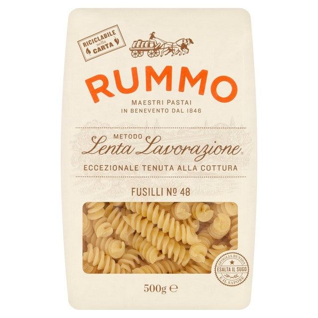 Rummo Fusilli Pasta No.48 500g, imported from the UK
