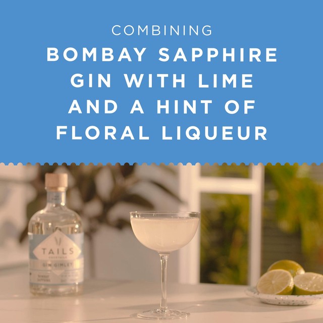Tails Bombay Sapphire Gin Gimlet cocktail 500ml (British brand)