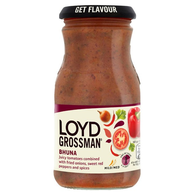 Loyd Grossman Bhuna curry sauce 350g, UK version