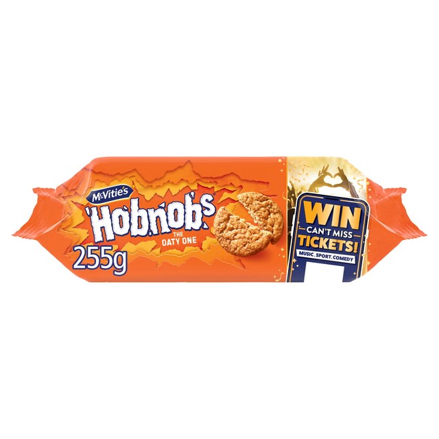 McVitie's Original Hobnobs oaty biscuits 255g, imported from the UK