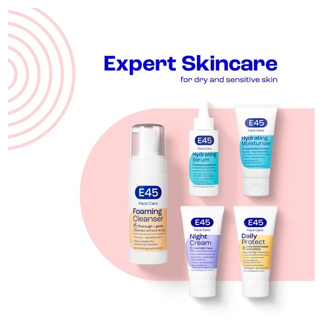 E45 face moisturiser for dry skin 50ml - British product