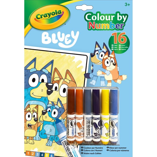 Crayola Bluey colouring book set with washable markers - British product