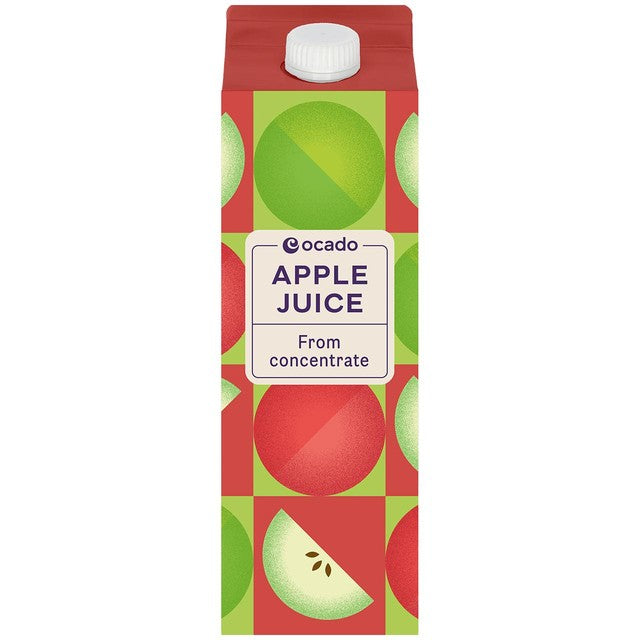 Ocado apple juice from concentrate 1L, imported from the UK