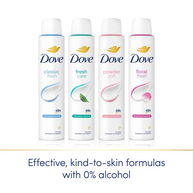Dove fresh anti-perspirant deodorant aerosol 200ml - British product