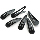 Basicare black snap clips 4.8cm, imported from the UK