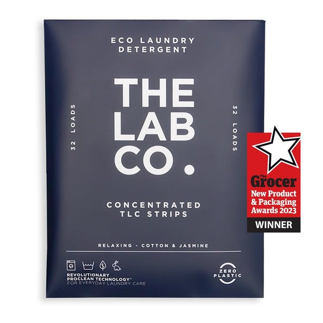 The Lab Co. non bio relaxing scent laundry detergent sheets 32 loads (British brand)