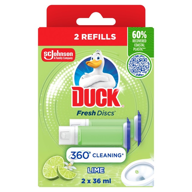 Toilet Duck Lime Fresh Discs 2x36ml - British product