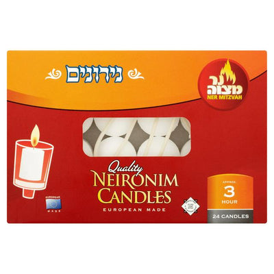 Ner Mitzvah Neironim 3-Stunden-Kerzen x24
