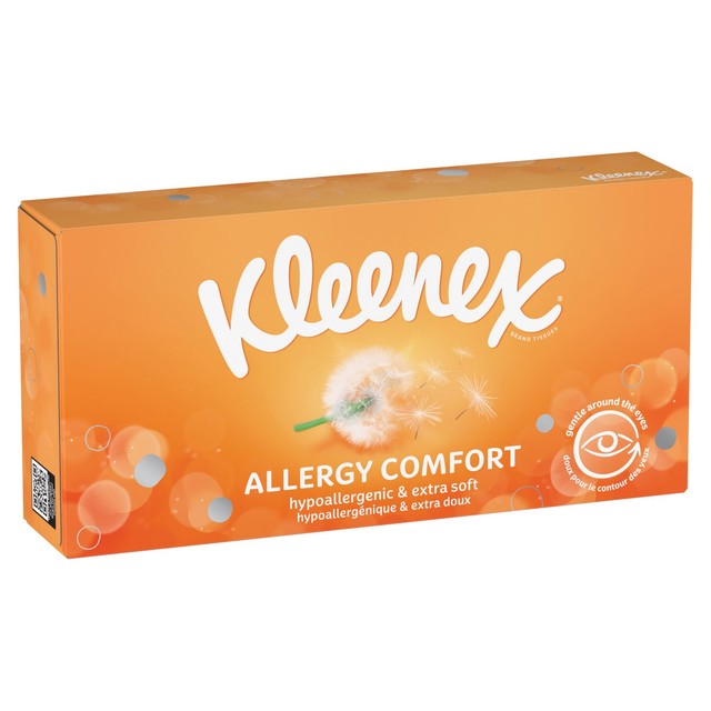 Kleenex Allergy Comfort Tissues Box 56 pack, UK version