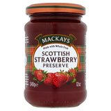 Mackays Scottish strawberry preserve, imported from the UK
