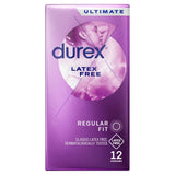Durex latex free condoms with silicone lube regular fit 12 pack - British product