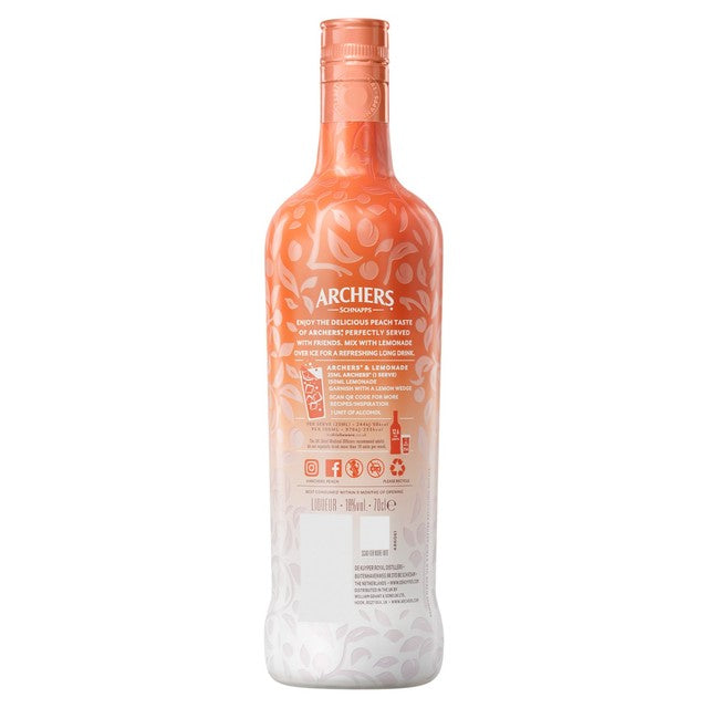 Archers peach schnapps liqueur 70cl - British product