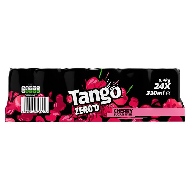 Tango Cherry Sugar Free fizzy drink 24x330ml (British brand)