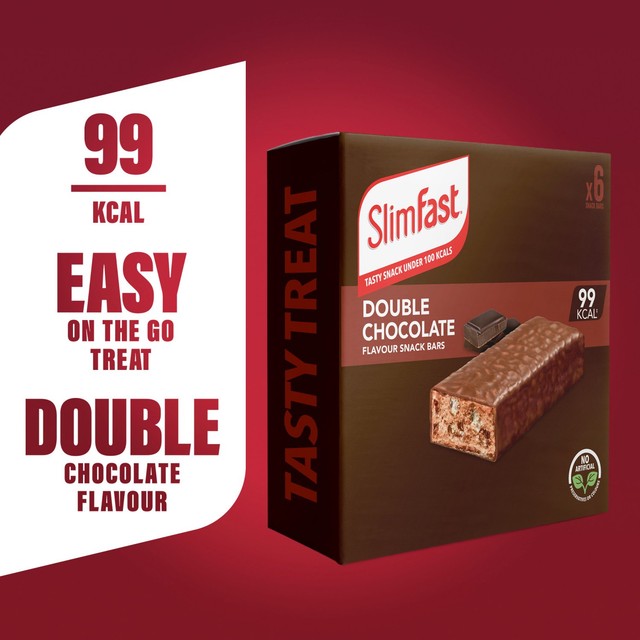 Slim Fast Core Double Choc Snack Bar 6 x 25g (British brand)