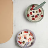 Vital Baby silicone suction feeding bowl set dusky mauve (British brand)