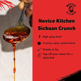 Novice Kitchen Sichuan Crunch Chilli Oil 190g, imported from the UK