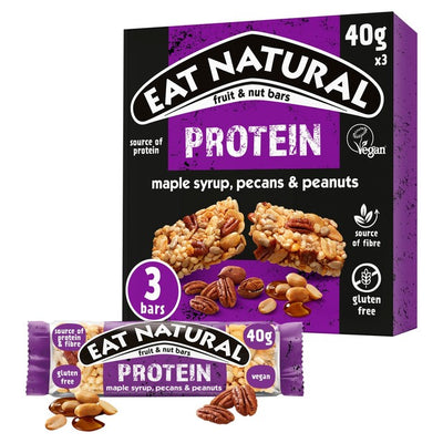 Barres Sirop d'Érable, Noix de Pécan et Cacahuètes Eat Natural 3 x 40g