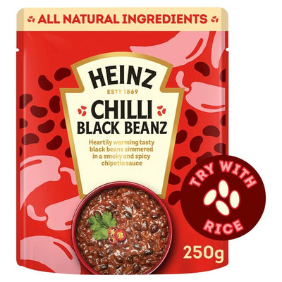 Heinz Chilli Black Beans Mexican-Style Ready-to-Eat Beans 250g