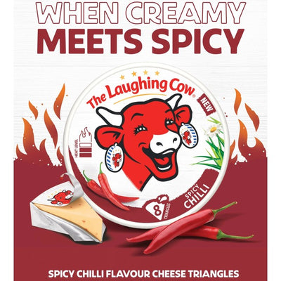 M&S The Laughing Cow Chilli Cheese Spread Triangles 128g- Buy online at McGrocer