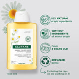 Klorane Camomile Shampoo for Blonde Hair 200ml, UK version