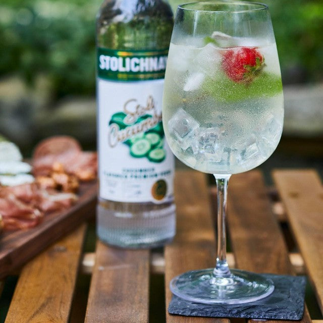 Stoli Cucumber Vodka 70cl Glass Bottle (British brand)