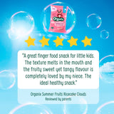 Organix summer fruits rice cake clouds baby snack, imported from the UK