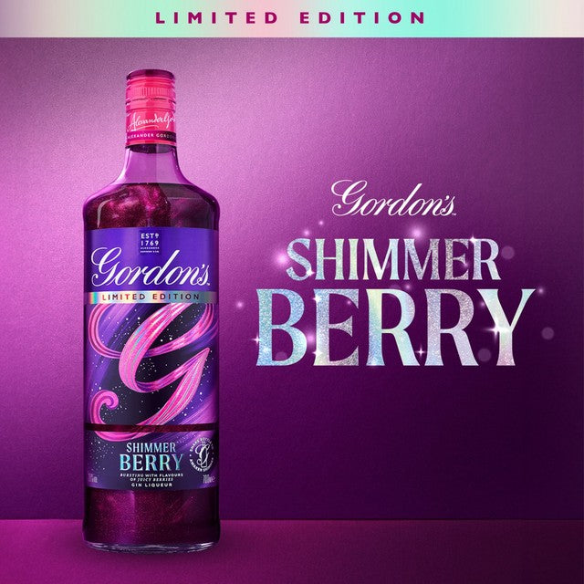 Gordon's Shimmer Berry flavoured gin liqueur 70cl bottle, UK version