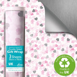 Deva Designs Confetti Grande double-sided gift wrap 3 sheets - British product
