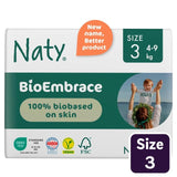 Naty BioEmbrace eco-friendly nappies Size 3 (4-9kg), imported from the UK