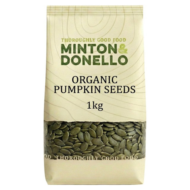Minton & Donello organic pumpkin seeds 1kg, imported from the UK
