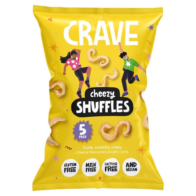 Crave cheese flavoured potato curls 5 x 18g - British product
