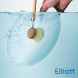 Elliotts wooden dish brush with natural Tampico fibres - British product