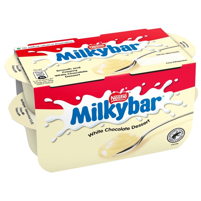 Milkybar white chocolate crème dessert 4-pack, UK version