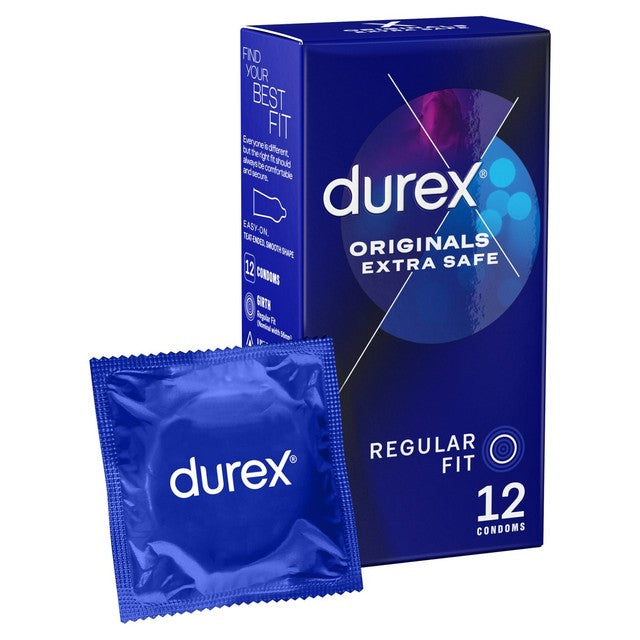 Durex Originals Extra Safe Condoms Regular Fit 12 Pack - British product