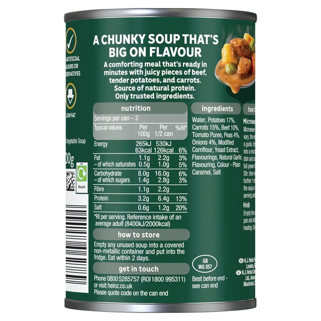 Heinz Big Soup Beef Vegetable Soup 400g, UK version