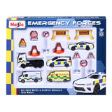 Tobar emergency vehicle playset with diecast cars and road accessories - British product