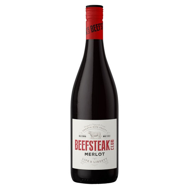 Beefsteak Club Merlot Red Wine 75cl - British product