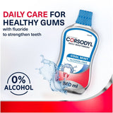 Corsodyl cool mint alcohol-free mouthwash 500ml - British product