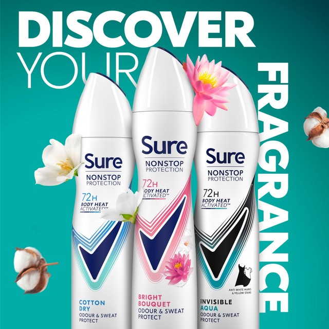 Sure Anti-Perspirant Deodorant Spray Bright Bouquet 250ml (British brand)